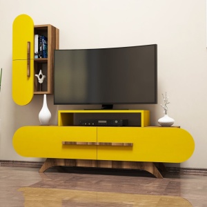 Έπιπλο TV Rose S-Walnut, Yellow