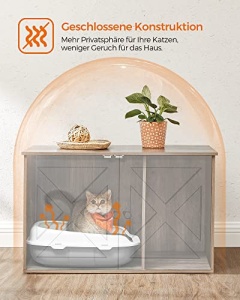 Αμμολεκάνη γάτας, Feandrea, Γκρι, 80x53x50 cm - Img 4
