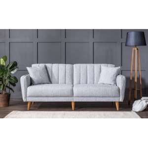 Αναδιπλούμενος καναπές 3 θέσεων Aqua Γκρι 210x85x82 cm - Img 2