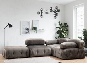 Αρθρωτός καναπές Bubble Γκρι 95x95x75 cm - Img 6