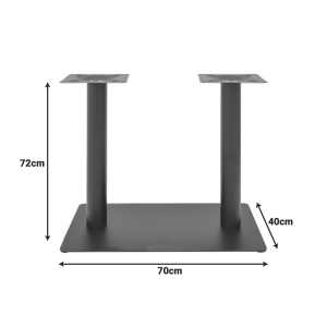Βάση για επιφάνεια τραπεζιού Givosa Μαύρο 70x40x72 cm - Img 2