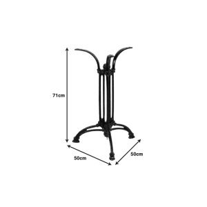Βάση για επιφάνεια τραπεζιού Outil Pako World Μαύρο 50x50x71 cm - Img 2