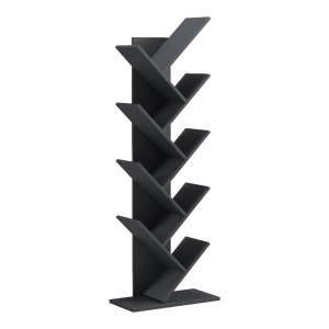 Βιβλιοθήκη Fyllo, Ανθρακί, 50x25x141.5 cm