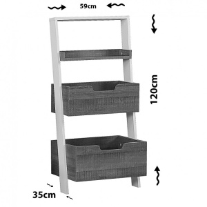 Βιβλιοθήκη Low - Walnut - Img 5