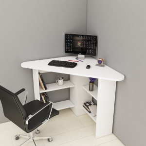 Γωνιακό γραφείο Corner Λευκό 80x73.8x80 cm