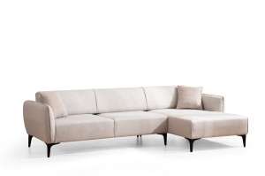 Δεξιός Γωνιακός Καναπές Belissimo Μπεζ 270x140x67 cm - Img 5
