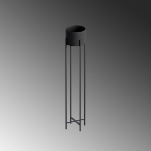 Διακοσμητική Γλάστρα GED Μαύρο 23x108x23 cm - Img 5