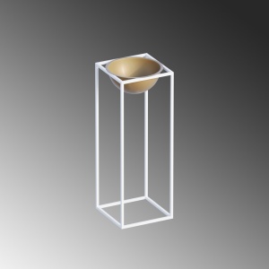 Διακοσμητική Γλάστρα GED021C Χρυσό 22x60x22 cm - Img 5