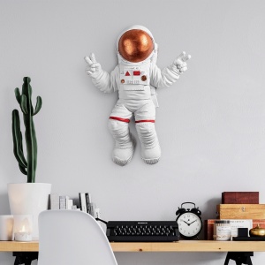 Διακοσμητικό Τοίχου Yak-001 Astronaut, Κεραμιδί, 35x47x10 cm - Img 3