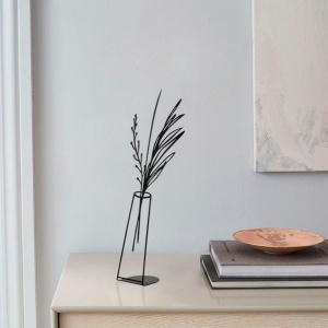Διακοσμητικό αντικείμενο Flowerpot Μαύρο 19x50 cm