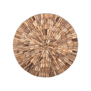 Διακόσμηση Τοίχου από ξύλο Wargrene Boho Pako World φυσικό 60x60x6 cm