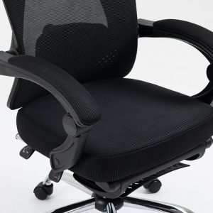 Διευθυντική καρέκλα γραφείου με υποπόδιο Titan Premium Quality ύφασμα υψηλής ποιότητας - πλέγμα μαύρο - Img 9