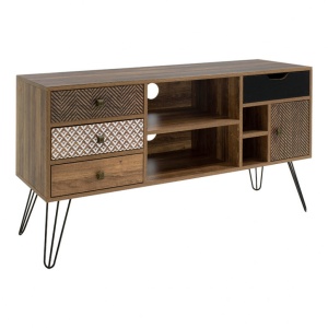 Έπιπλο TV Boho Walnut-Μαύρο - Img 6