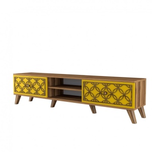 Έπιπλο TV Class-Walnut, Yellow - Img 4