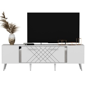 Έπιπλο TV Detas Λευκό 150x48.2x35 cm - Img 4