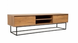 Έπιπλο TV Laxus 180 Walnut-Μαύρο - Img 2