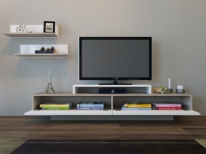 Έπιπλο TV Lusi Λευκό 180x40x31 cm - Img 2