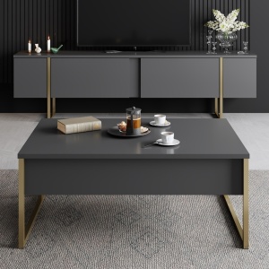 Έπιπλο TV Luxe Ανθρακί 180x30x50 cm - Img 4