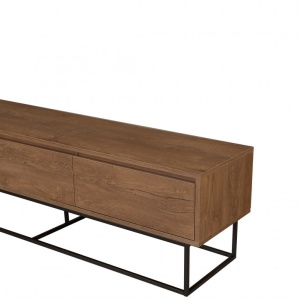 Έπιπλο TV Milo 180 Walnut-Μαύρο - Img 3
