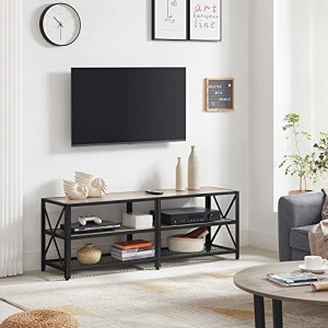 Έπιπλο TV, Vasagle, Μαύρο-Ιβουάρ, 140x39x52 cm