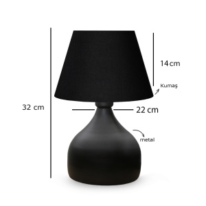 Επιτραπέζιο φωτιστικό AYD Μαύρο 22x14x32 cm - Img 3