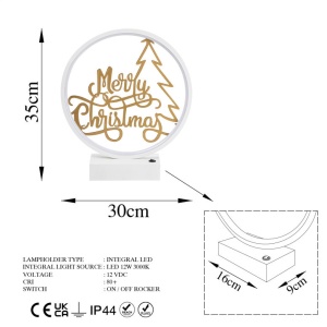 Επιτραπέζιο φωτιστικό XMAS10 Λευκό Χρυσό - Img 9
