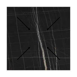 Επιφάνεια τραπεζιού Relian, Μαύρο, 70x70x1.2 cm - Img 3