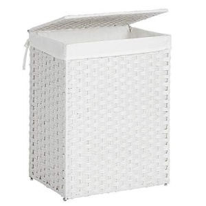 Καλάθι απλύτων, Songmics, Λευκό, 45.5x32x61 cm - Img 2