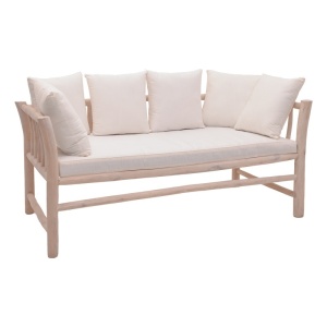 Καναπές κήπου 2 θέσεων Dranjere Boho Pako World Natural 167x80x71 cm