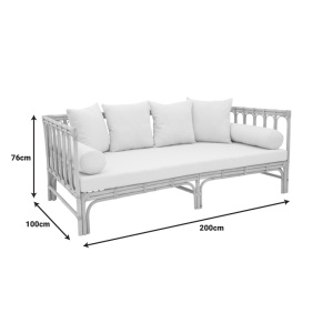 Καναπές κήπου Alessa Boho Pako World Natural 200x100x76 cm - Img 7