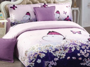 Καπιτονέ Κουβερλί 5 Τεμαχίων Purple Field 230x250 cm (Βελούδο)