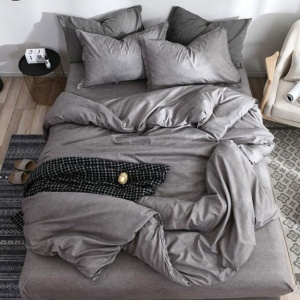 Κλινοσκεπάσματα με Λάστιχο 180x200 Simple Grey (Σατέν Βαμβάκι)