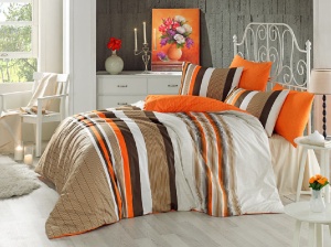Κλινοσκεπάσματα Touch Orange (Βαμβάκι 100%)