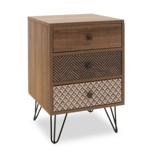 Κομοδίνο Boho Walnut 40x40x59 cm