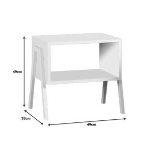 Κομοδίνο Taffa Pako World Λευκό 49x35x49 cm - Img 4
