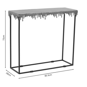 Κονσόλα Bulco από μέταλλο χρυσό-μαύρο 80.5x28x72 cm - Img 5