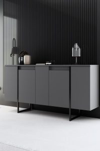 Κονσόλα Luxe Ανθρακί 160x35x80 cm