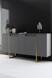 Κονσόλα Luxe Καρυδί 160x35x80 cm