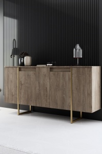 Κονσόλα Luxe Καρυδί 160x35x80 cm