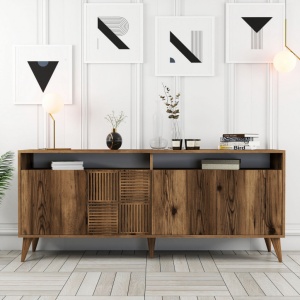 Κονσόλα Milan Walnut 180x78.6x35 cm