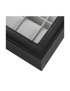 Κουτί για Ρολόγια, Songmics, χωρητικότητα 20.2 x 25.5 x 7.8 cm, JWB010BK, Γκρι - Img 5
