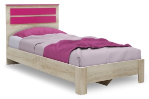Κρεβάτι μονό Looney χρώμα ροζ 107x204.5x102 cm