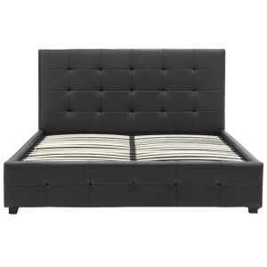 Κρεβάτι διπλό με αποθηκευτικό χώρο 160x200 cm Roi 146 Μαύρο Ματ - Img 5