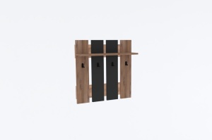 Κρεμαστή Κρεμάστρα Mita Καρυδιά 70x70x18 cm - Img 3