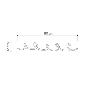 Μεταλλική Κρεμάστρα Sing Μαύρο 80x12x5 cm - Img 3