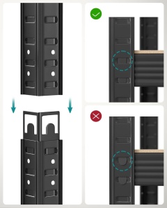 Μεταλλική ραφιέρα Μαύρο Songmics 90x40x180 cm - Img 7