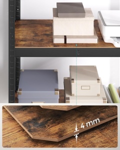 Μεταλλική ραφιέρα, Songmics, Μαύρο, 520 kg 40 x 80 x 160 cm - Img 4