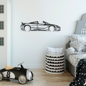 Μεταλλικός πίνακας McLaren Μαύρο 70x17 cm - Img 3