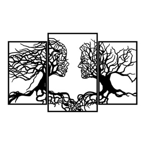 Μεταλλικό Διακοσμητικό Τοίχου Love Tree, Μαύρο, 116x71 cm - Img 7