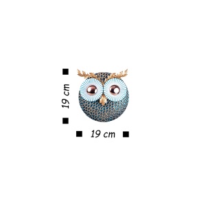 Μεταλλικό Διακοσμητικό Τοίχου Owl, Ασημί, 19x19 cm - Img 3